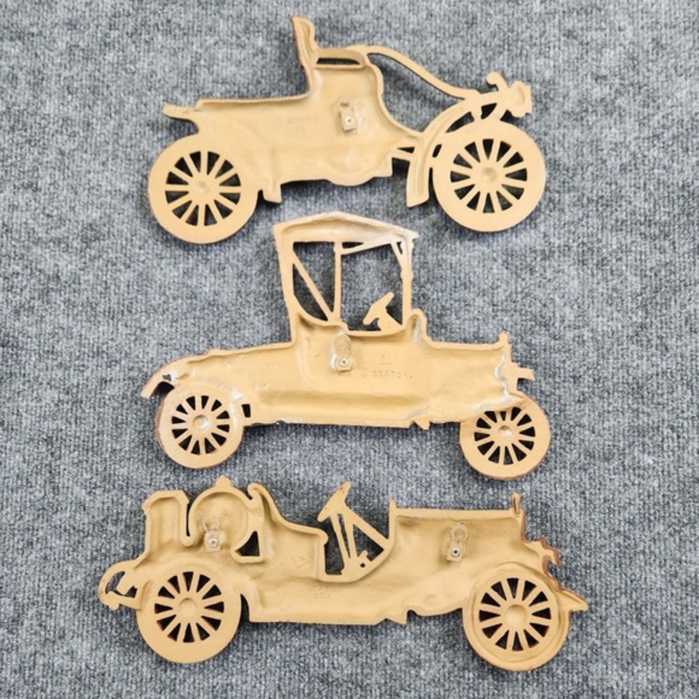 Set of 3 Vintage Cast Iron Automobile‎ Hanging Wall Decorations Sexton READ - Picture 7 of 11